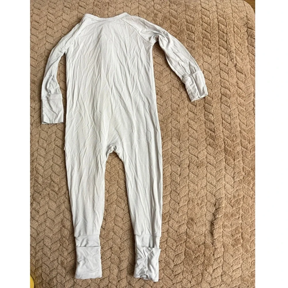 Swift Baby Boutique Bamboo Zippy Romper 12-18M Light Gray Neutral Sleepwear